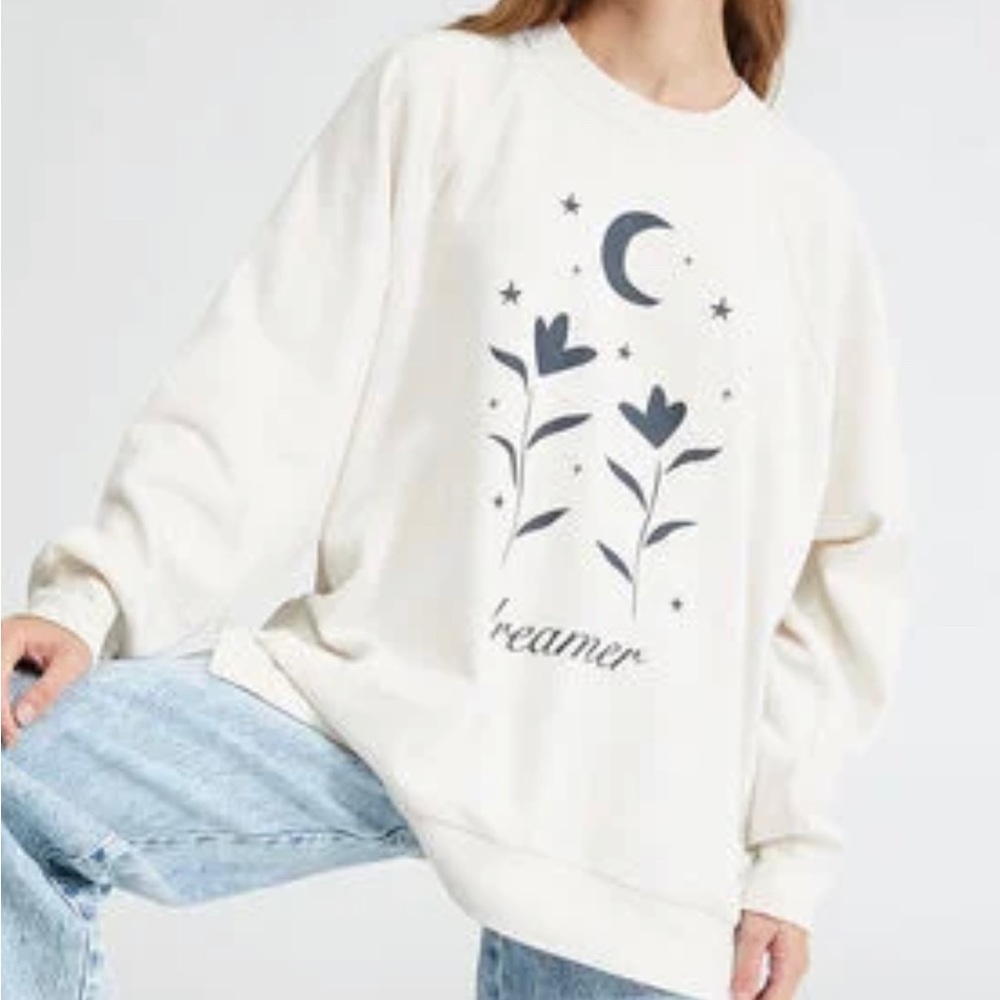 NWY PacSun Desert Dreamer Sun Butterfly Pullover Oversized Sweatshirt - Picture 1 of 8
